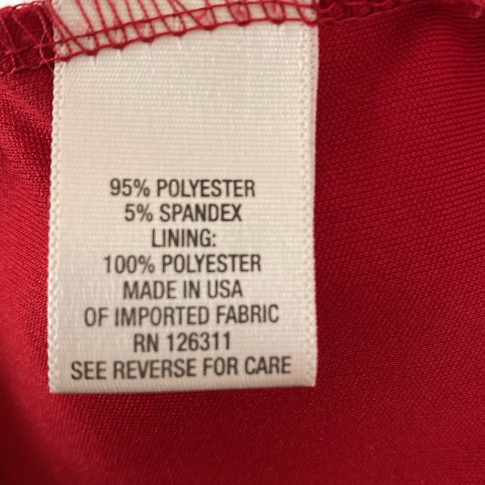 Dressbarn Red Dress. Size 6 - Picture 5 of 5